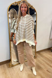 Stripe Time Top Mocha