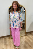 Charlie B Cotton Eyelet Top Paradise