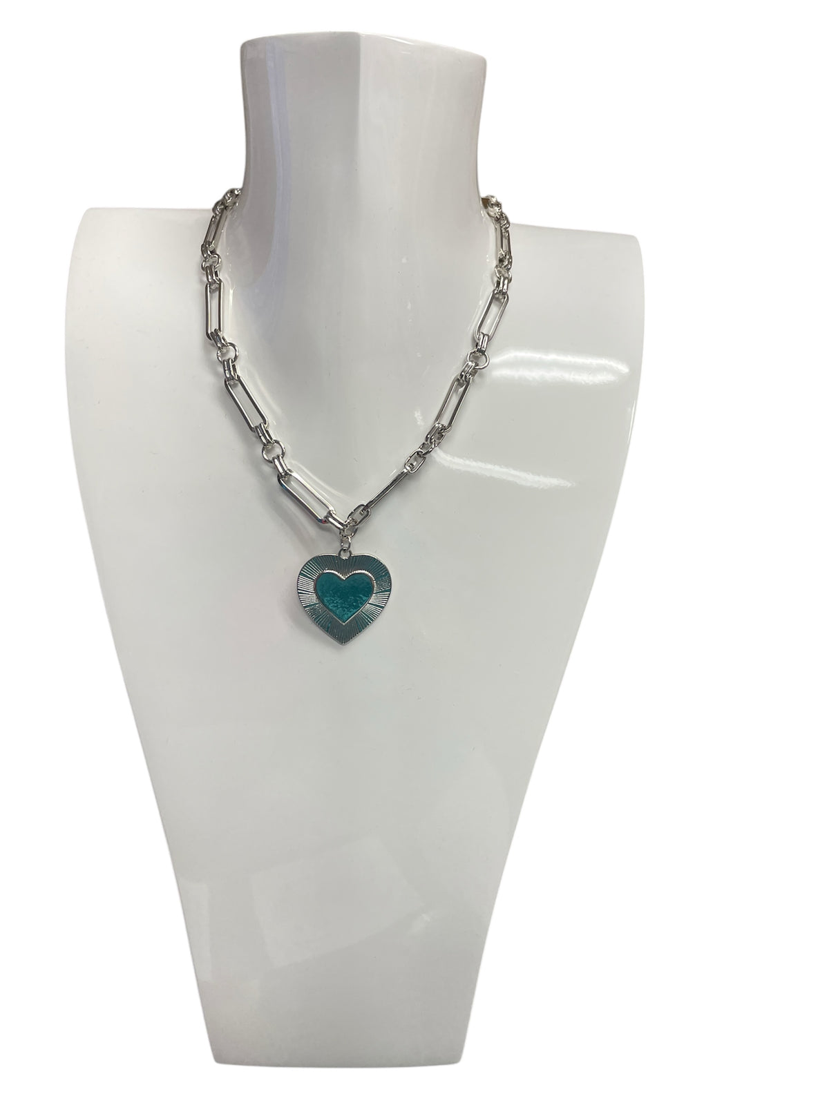 Silver Heart Charm Necklace