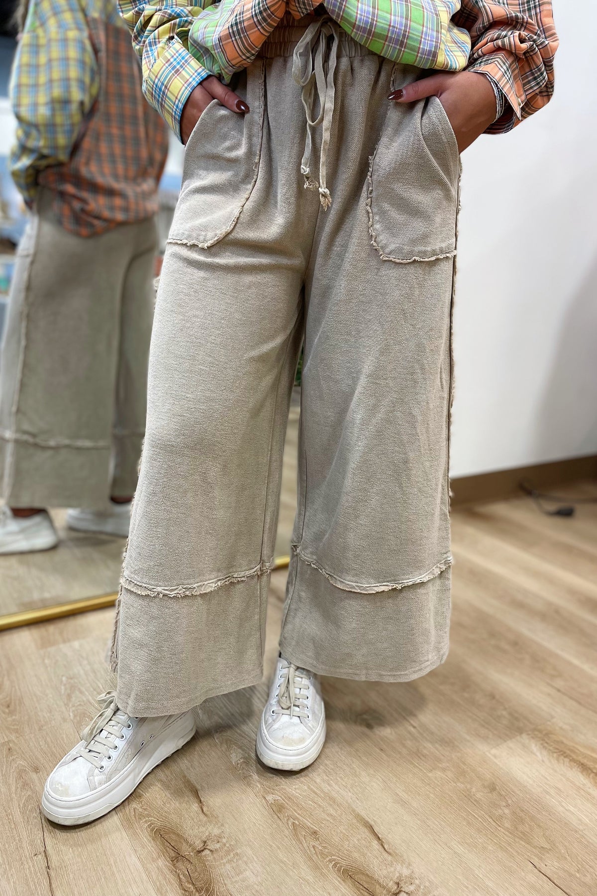 Tyler Wide Leg Pants Mushroom