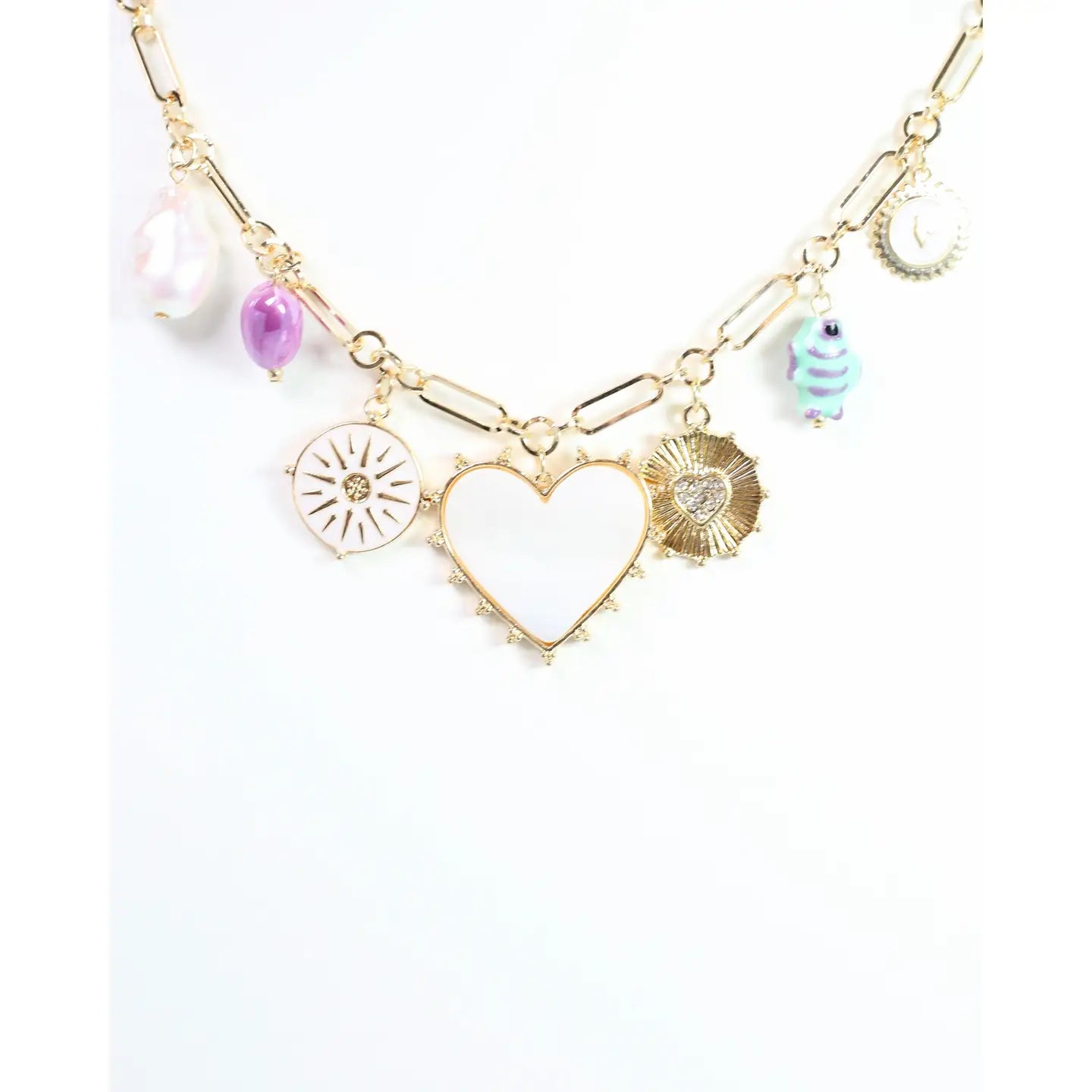 Kellan Charm Necklace Gold
