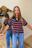 Dear John Yelena Sweater Midnight Stripe70