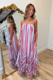 Beach Resort Stripe Dress Multi