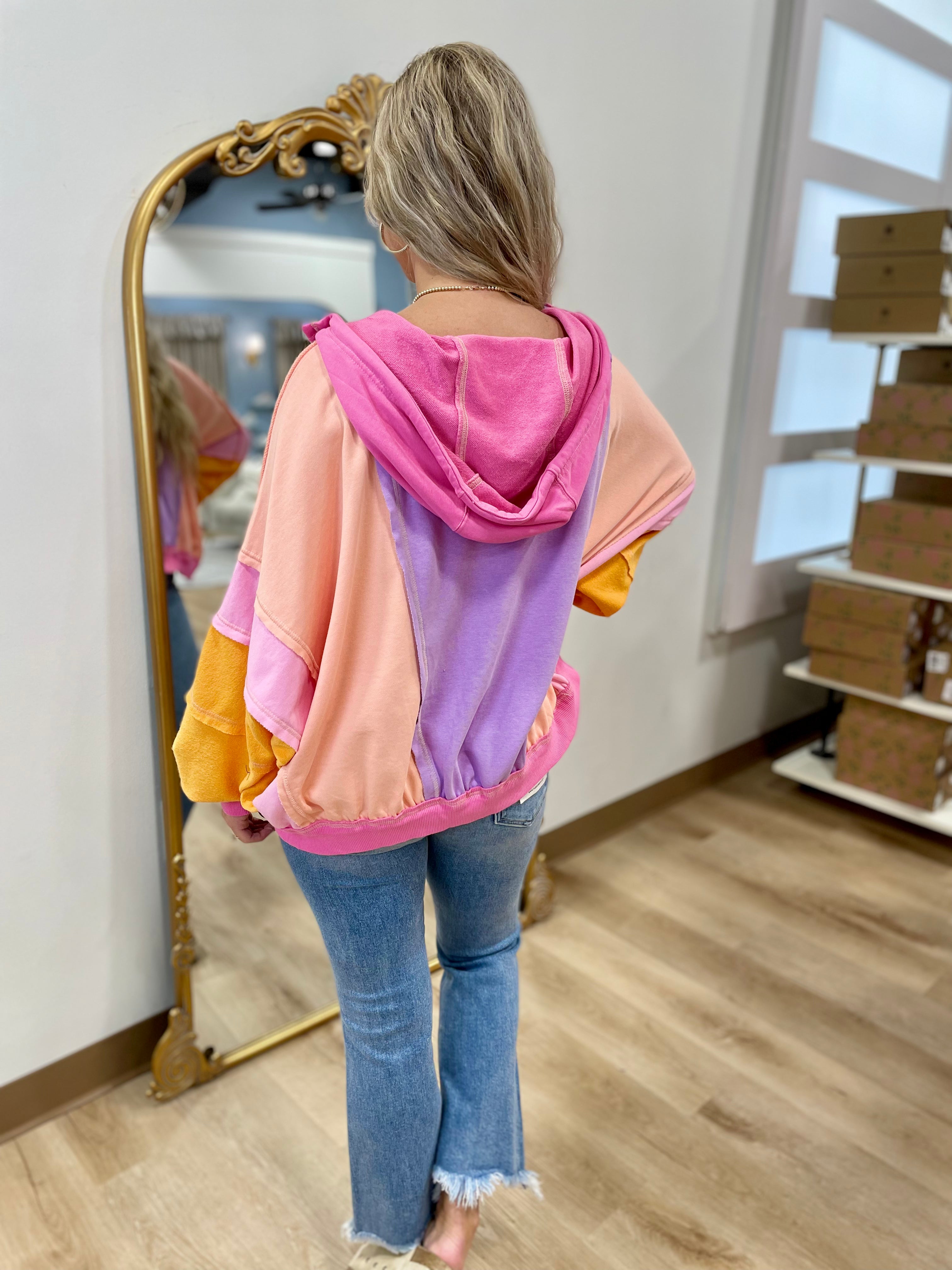 Sunset Sensation Zip Up Hoodie