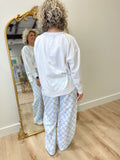 Mudpie Blue Bow Pajama Pants