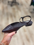 Mia Amari Leather Flat Mahogany