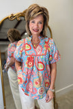 Umgee Pastel Punch Blouse