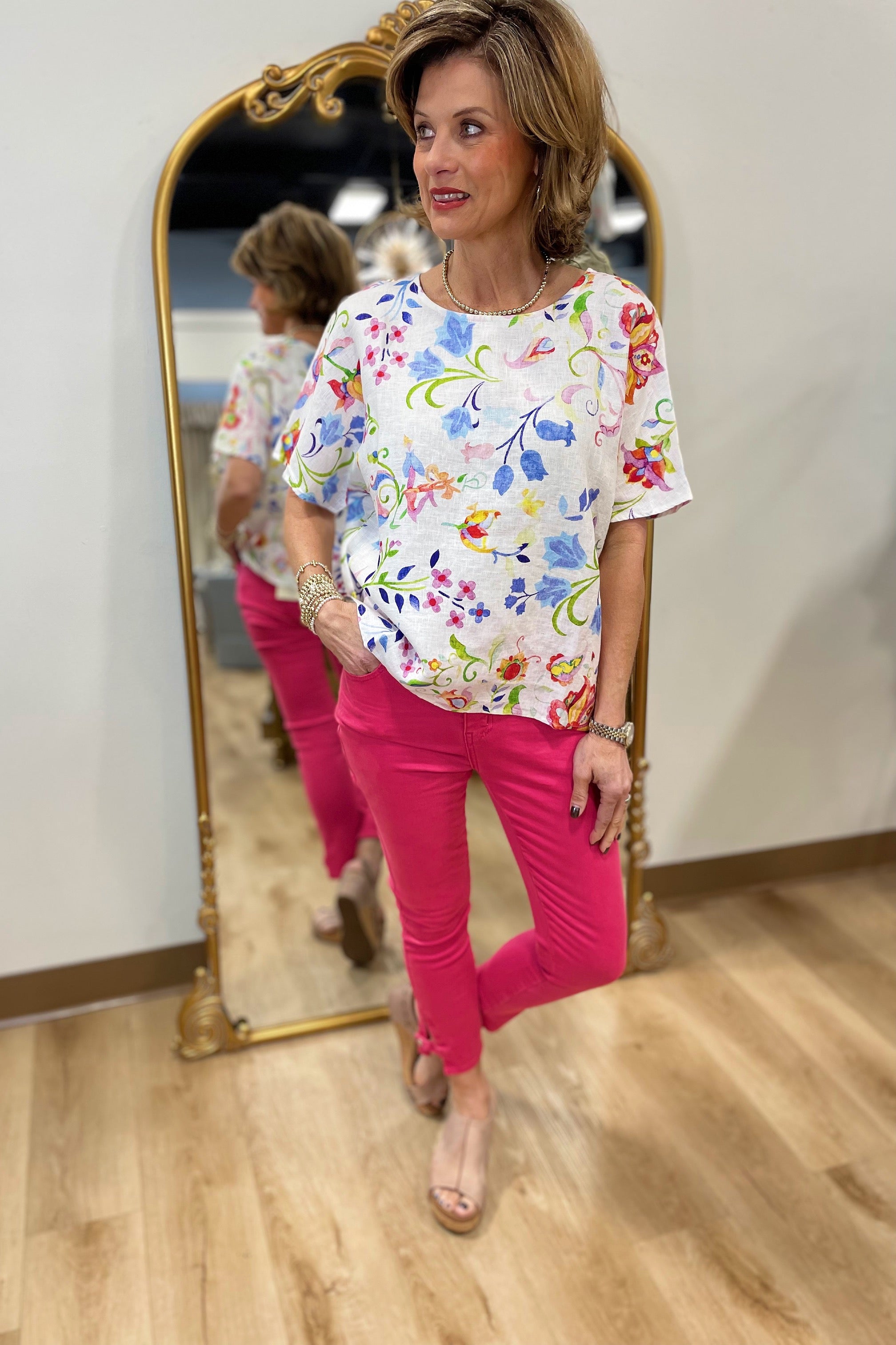 Charlie B Twill Slim Pant Paradise
