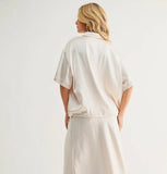 Joh Janine Short Sleeve Top Champagne
