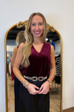 Another Love Jenni Velvet Tank Red Rose