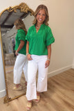 Umgee Pure Bliss Blouse Kelly Green