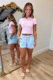 Whispers of Pink Cropped Sweater
