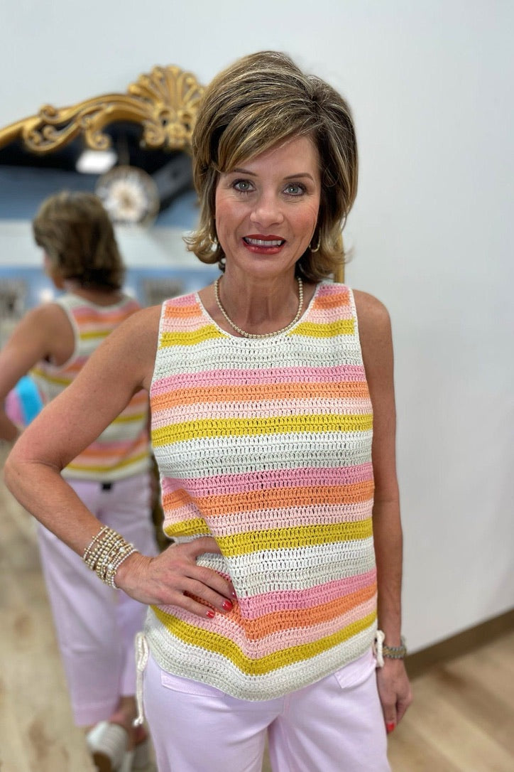 Charlie B Crochet Top Guava