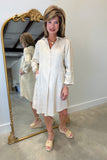 Renuar Woven Dress Gold