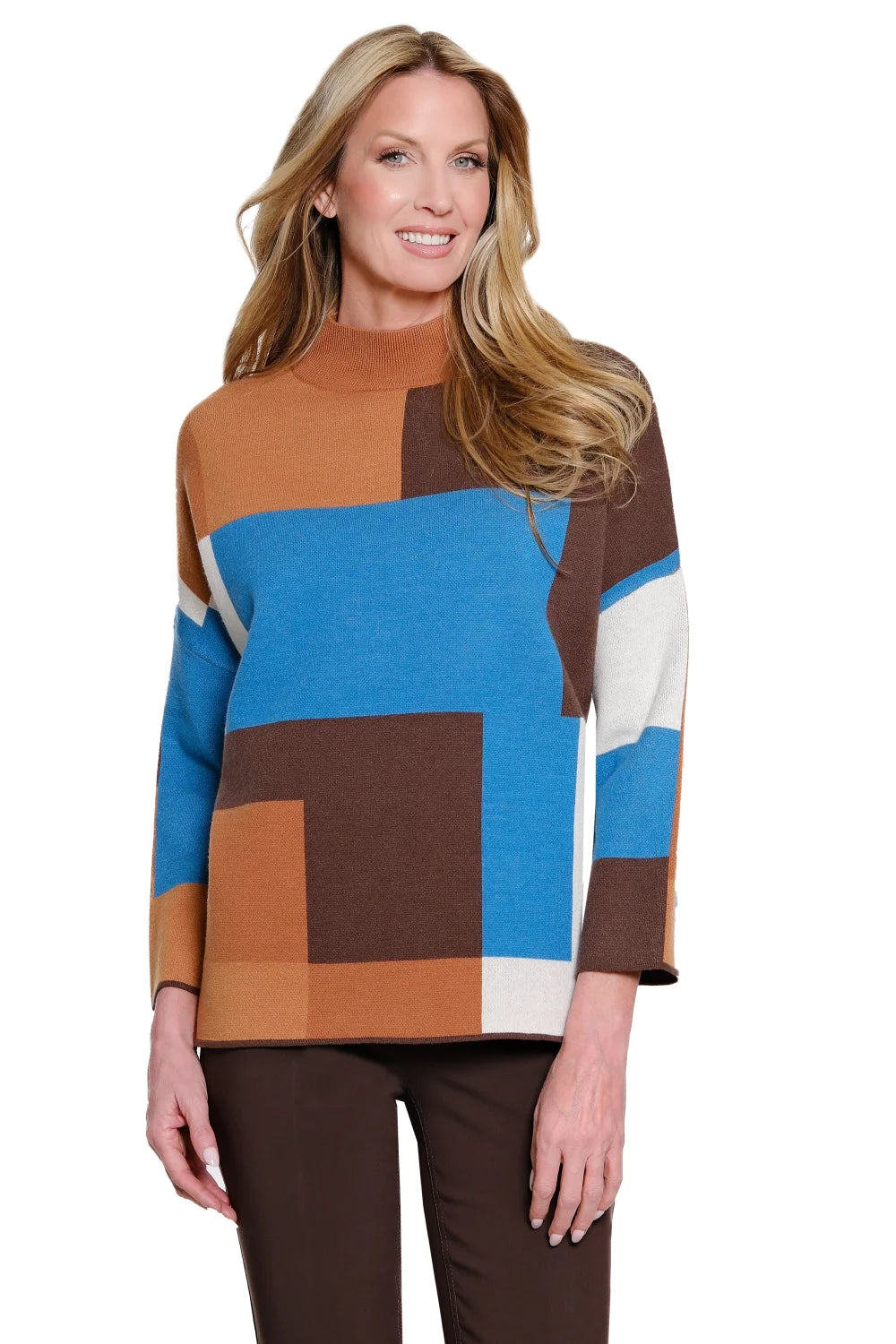 Multiples Mock Neck Sweater Multi