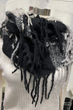 Britt's Knits Fringe Benefits Infinity Scarf Black