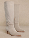 Diva Delicate Buckle Boot Beige