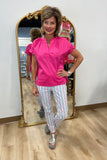 Renuar Gathered Back Blouse Watermelon