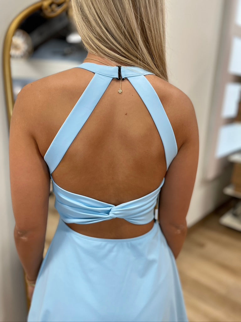 Halara Backless Twisted Barre Ballet Dress Spun Sugar