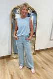 Play Ball 2 Piece Knit Pant Set Blue