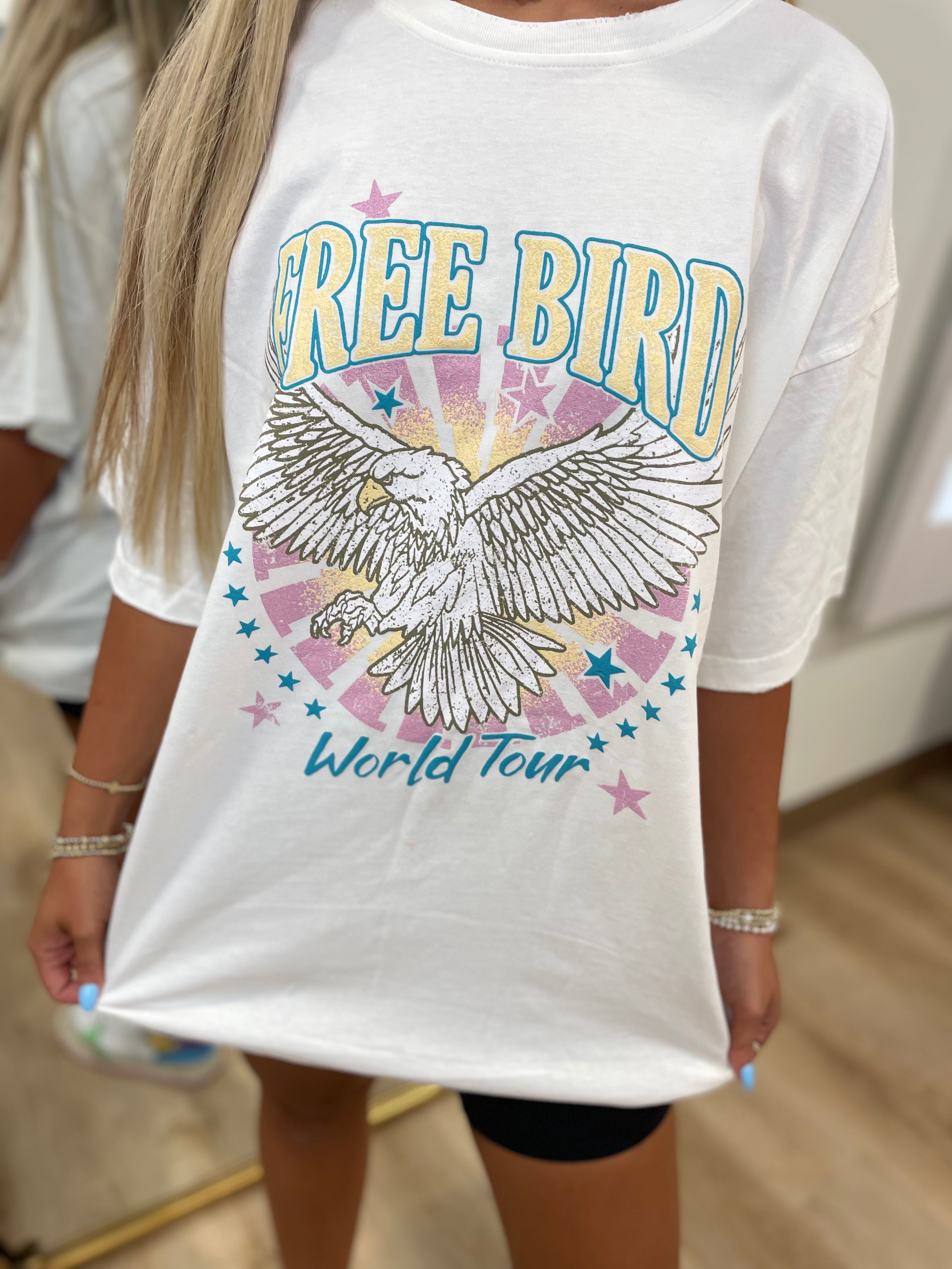 Puff Free Bird World Tour Tee White