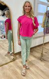 Vervet Melissa Mid Rise Straight Mint