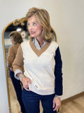 Charlie B Colorblock Sweater Truffle