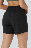 Halara Super High Waisted Yoga Shorts Longer Length Black