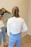 Dylan Channing Ruffle Shirt Natural