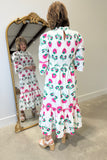 Mudpie Elle Smocked Maxi Dress White
