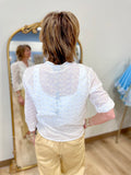 Charlie B Eyelet Button Down Top Gold