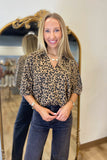 Jolie Animal Print Top Toffee