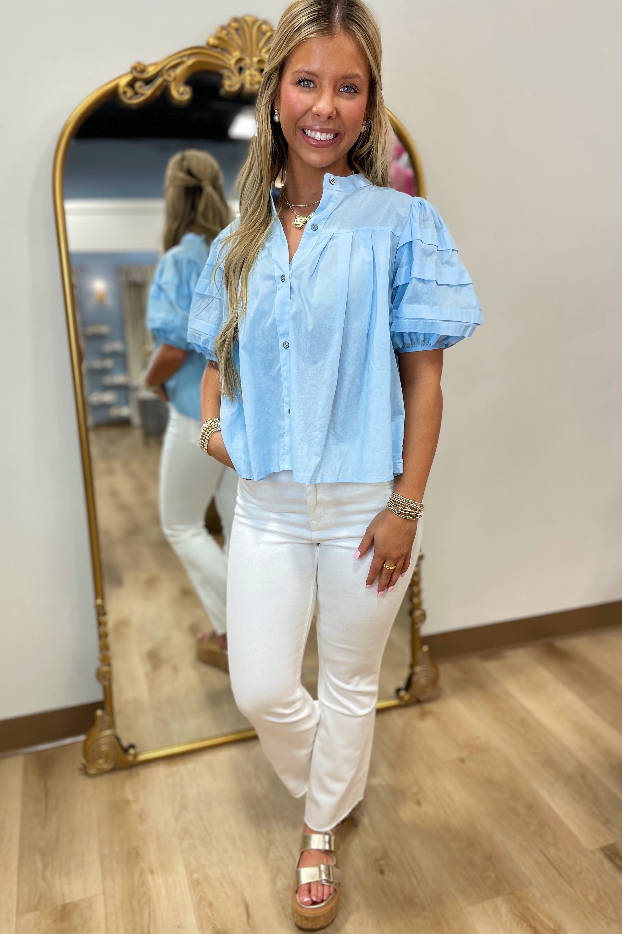 Sweet Summer Staple Top Blue