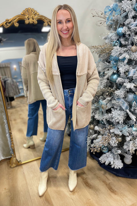 Cocoa Ready Cardigan Sweater Khaki