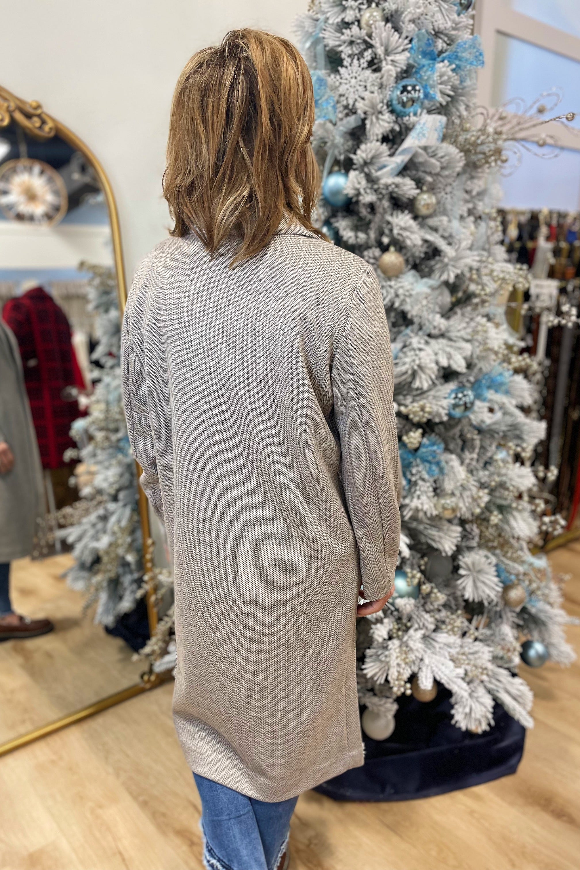 Dylan Logan Knit Coat Brown