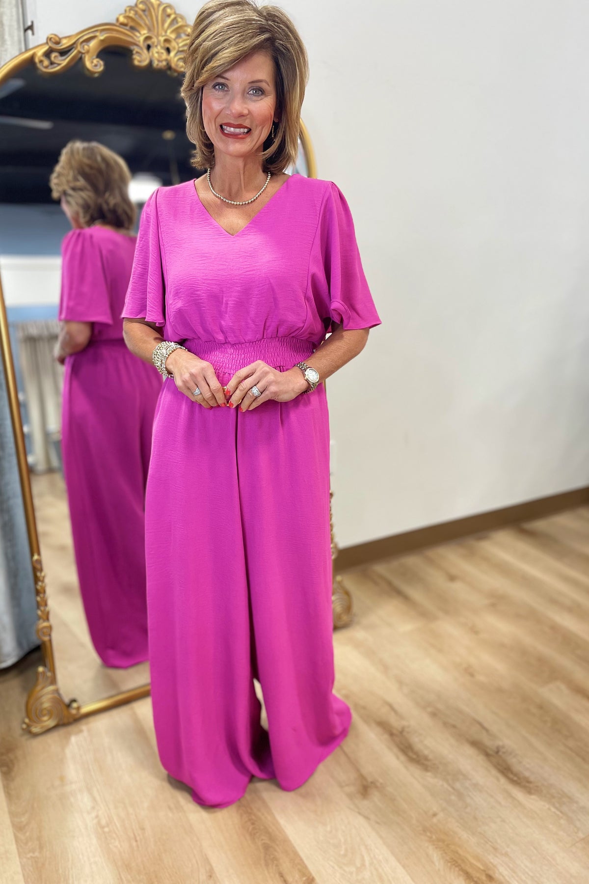 Evening Cruise Jumpsuit Magenta