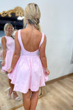 Blaine Bubble Mini Dress Pink