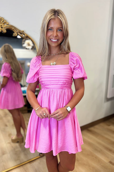 Encharted Garden Mini Dress Pink