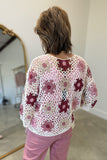 Charlie B Crochet Floral Sweater