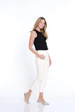 Multiples Fringe Hem Ankle Pant Winter White