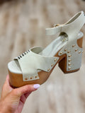 PRE ORDER Rebel Front Stitch Platform Heel Beige