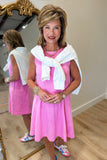 Dylan Round Neck Tank Dress Pink
