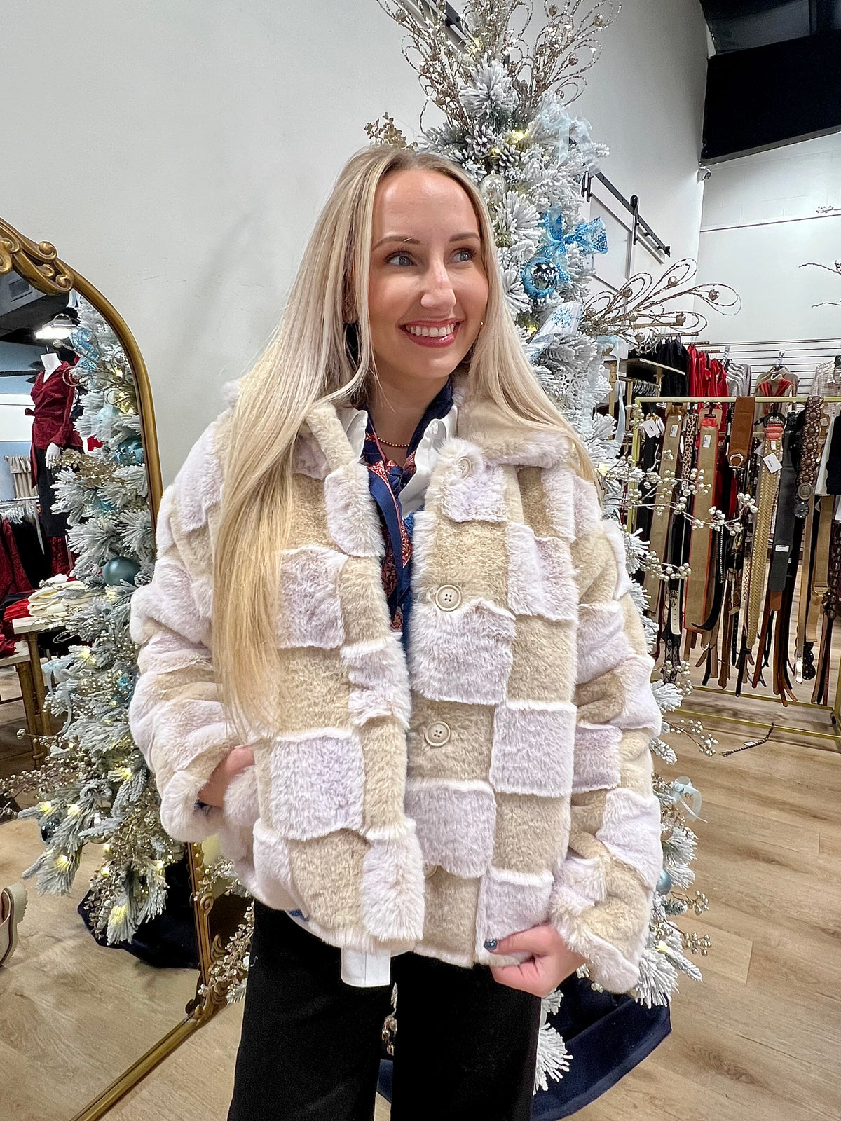 Dylan Checker Jacket Cloud