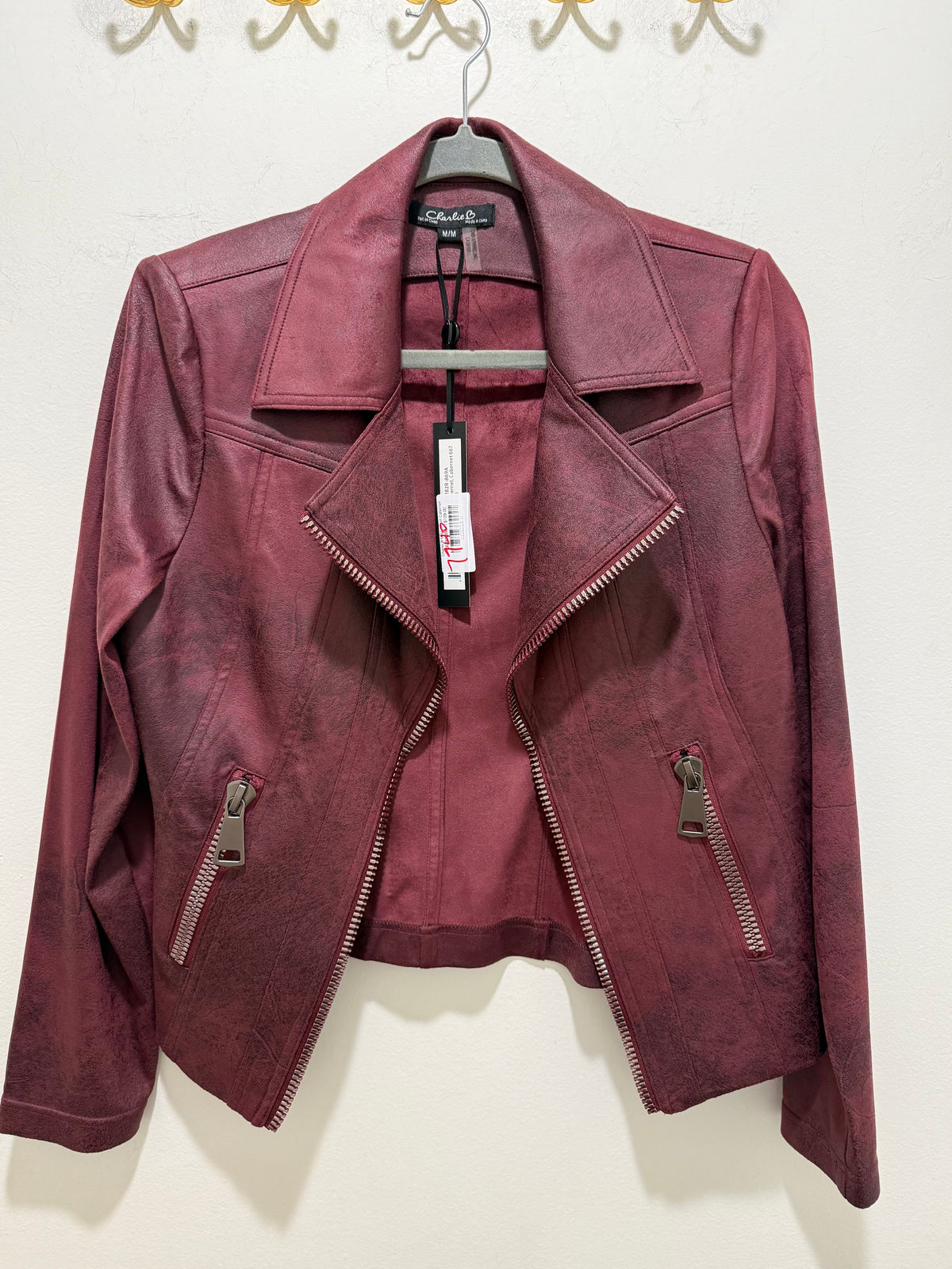 Charlie B Moto Jacket Cabernet