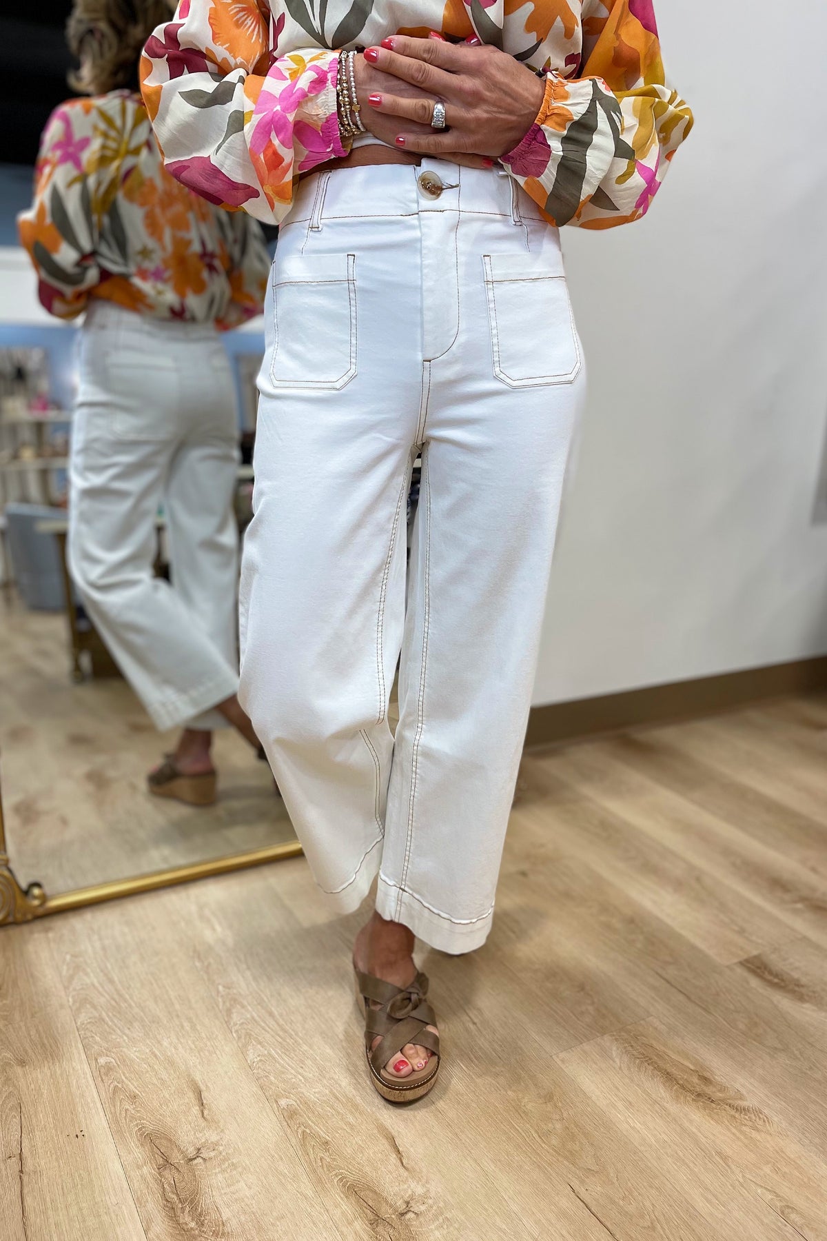 Renuar Woven Pant White