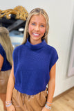 Autumn Attitude Boxy Crop Sweater Navy