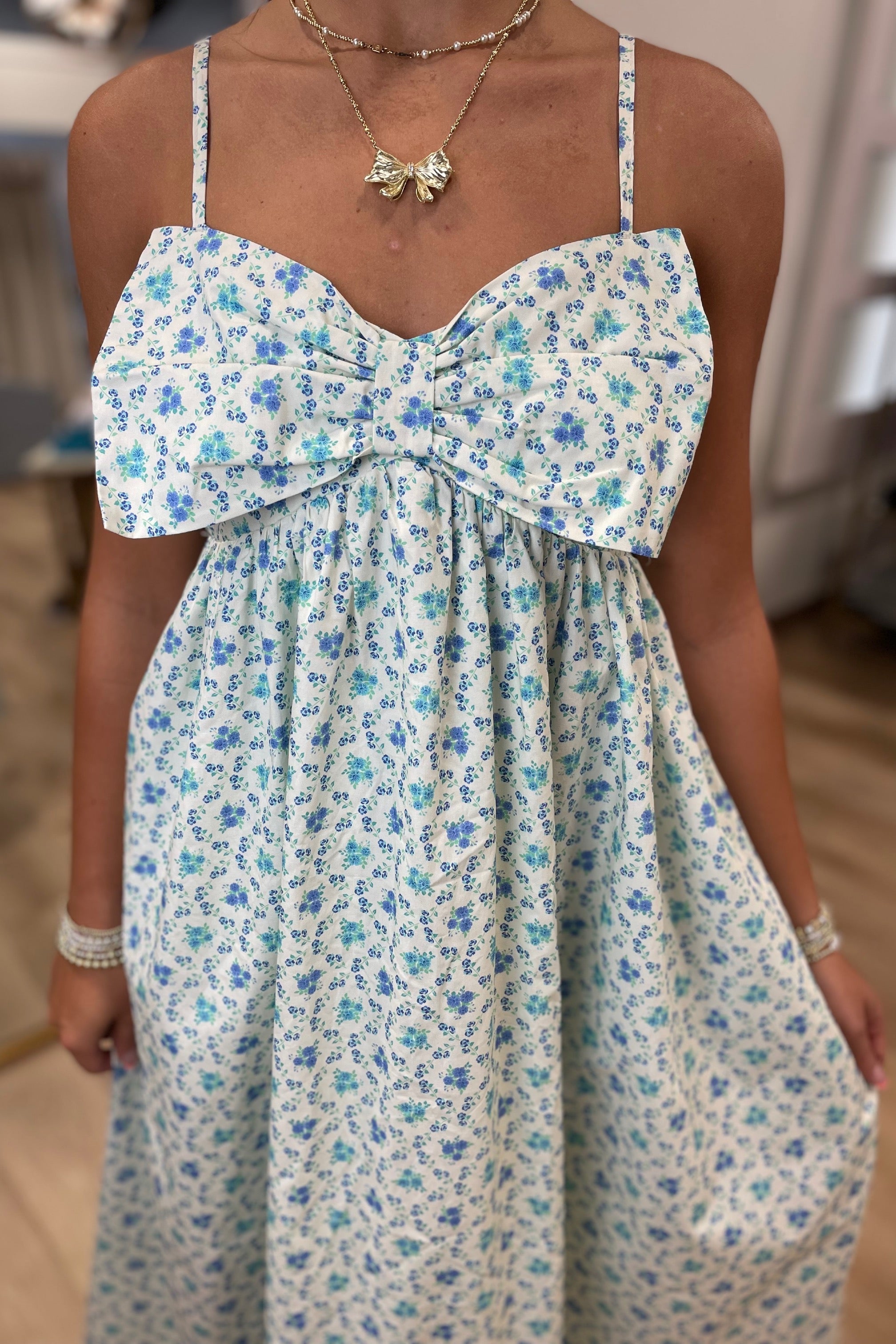 Blue Pansy Dress