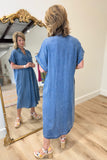 Denim Drop Waist Dress
