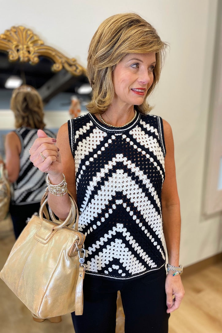 Charlie B Crochet Top Pepper