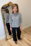 THML Checked Blouse Black/White